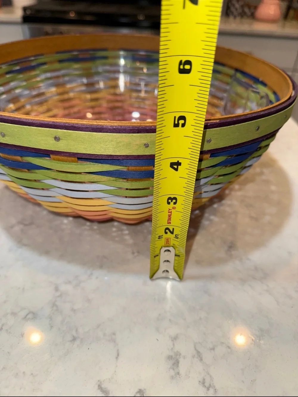 Longaberger Large Summertime Stripe Basket